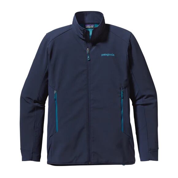 PATAGONIA Navy Blue M's Adze Hybrid Full Zip Outdoor Windbreaker Jacket Medium - Picture 1 of 9